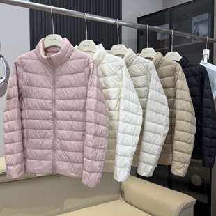 棵米ai蕉家 保暖白鸭绒轻便内胆外套 户外山系轻薄排骨羽绒服短款