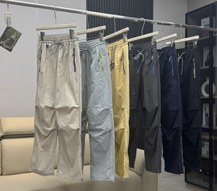 户外山系情侣款 防晒裤 薄款 伞兵裤 吸湿速干撞色抽绳工装 大厂订单