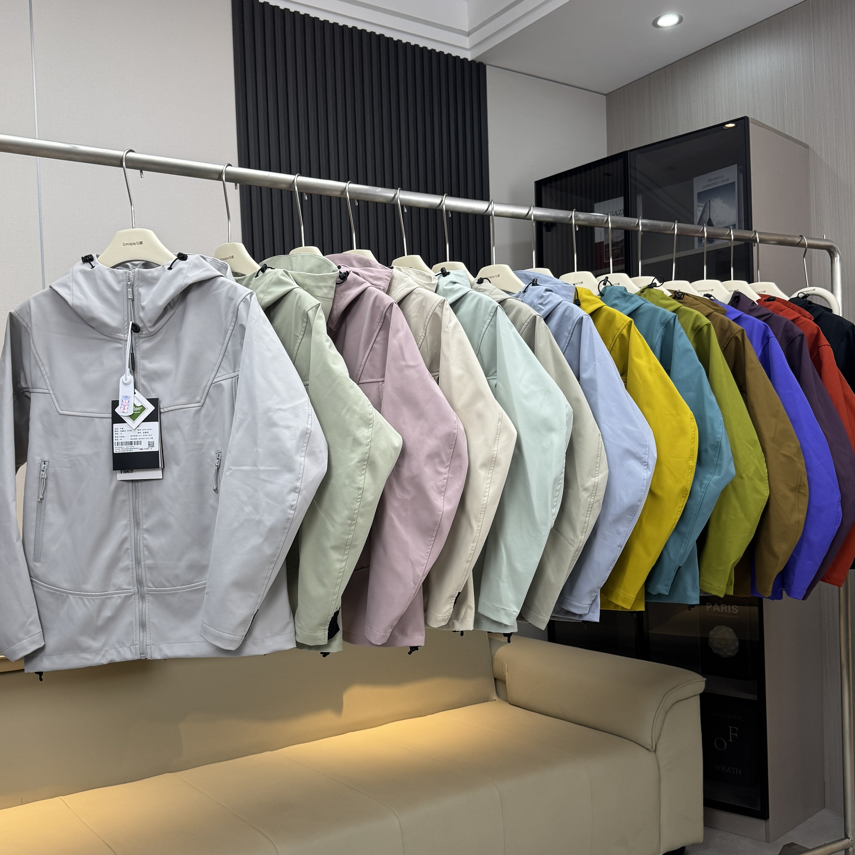 鸟家订单!户外山系三防男女款防风防水软壳连帽冲锋衣外套夹克