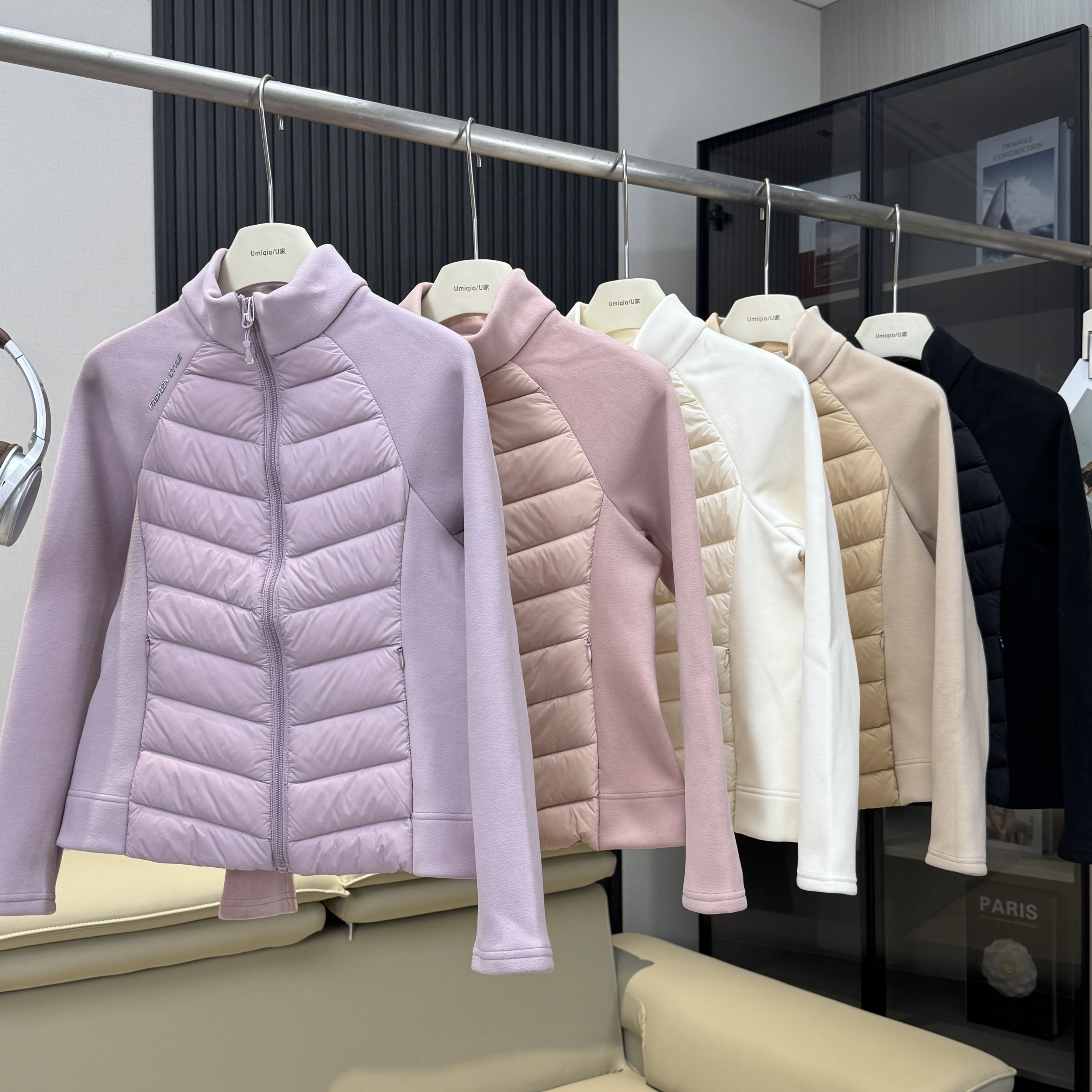 LU家订单！国标90白鸭绒瑜伽运动健身内胆立领羽绒服休闲保暖外套