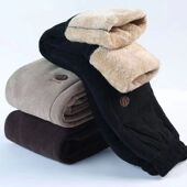 特厚加绒加厚保暖棉裤 奶奶松紧高腰妈妈冬款 加肥外裤 冬季 子长裤