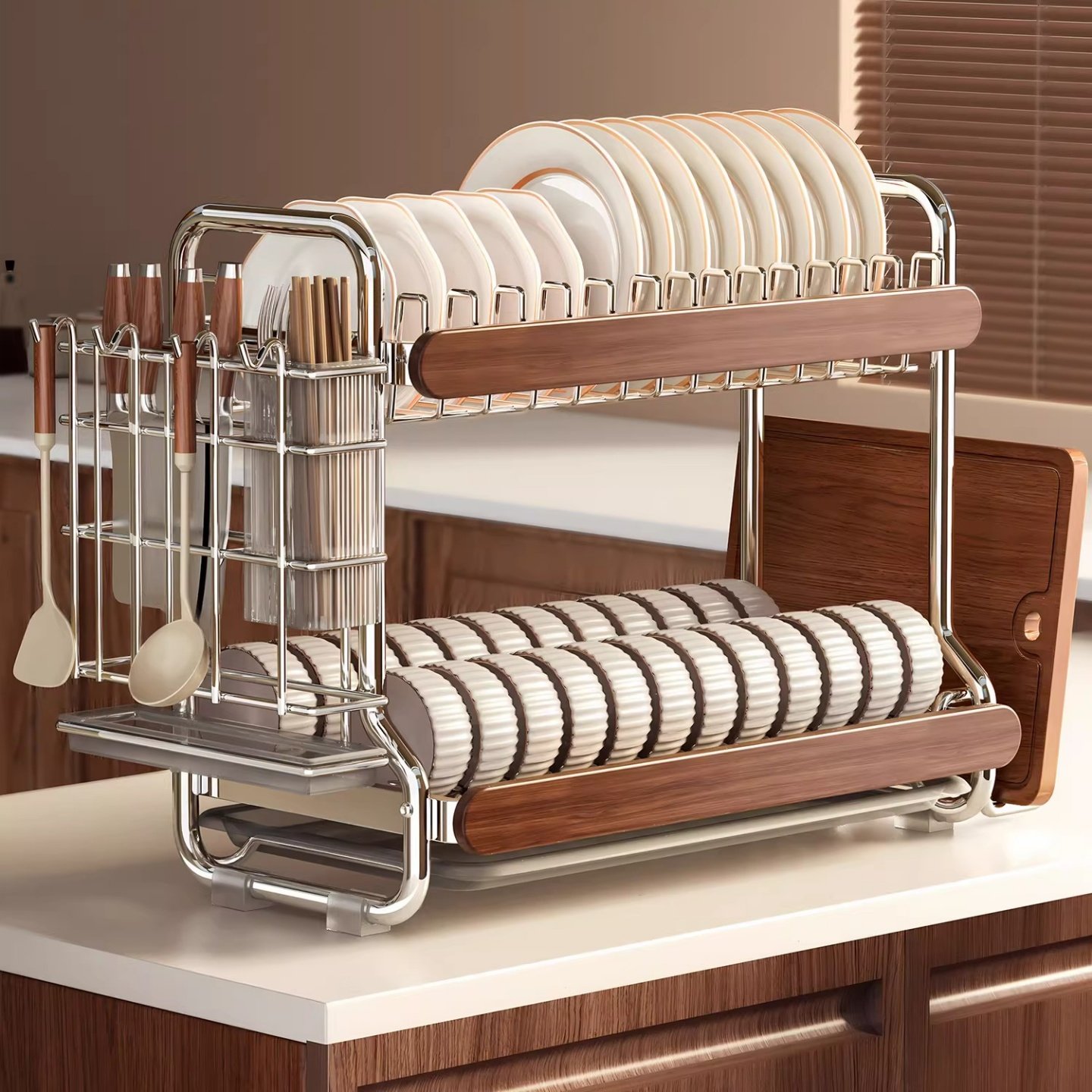 不锈钢碗碟收纳架沥水碗架厨房置物架碗架多功能放碗盘碗筷沥水篮,厨房/烹饪用具,碗架,淘宝优惠券,粉丝福利购,淘宝优惠卷