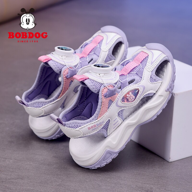 巴布豆童鞋男童凉鞋2026新款夏季透气网面女童鞋子宝宝软底沙滩鞋