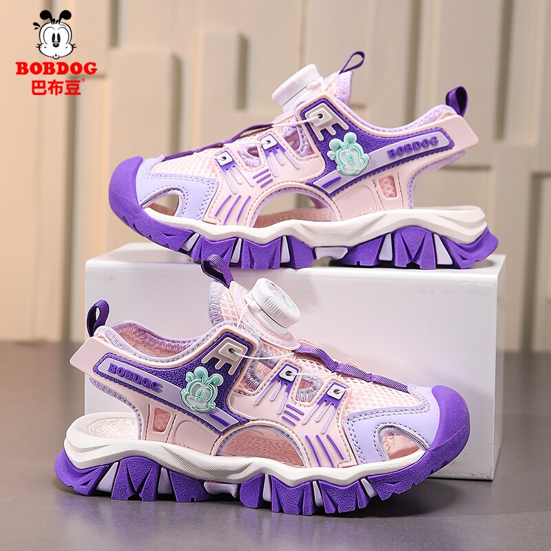 巴布豆女童凉鞋2026新款夏季软底防滑运动儿童女孩公主沙滩鞋大童