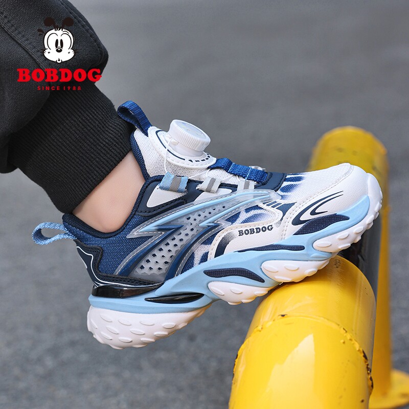 巴布豆男童运动鞋网面透气春秋季新款儿童鞋子男孩大童轻便跑步鞋