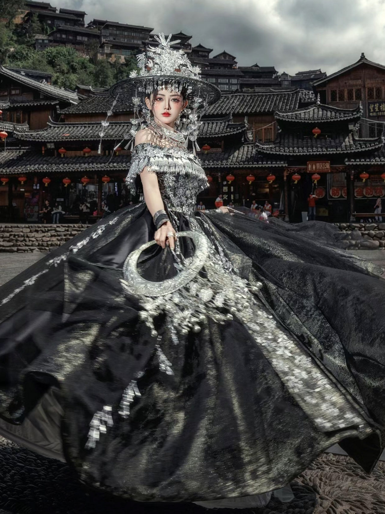 苗疆苗族公主少数民族少女苗疆影楼民族舞台舞蹈演出摄影服饰旅拍