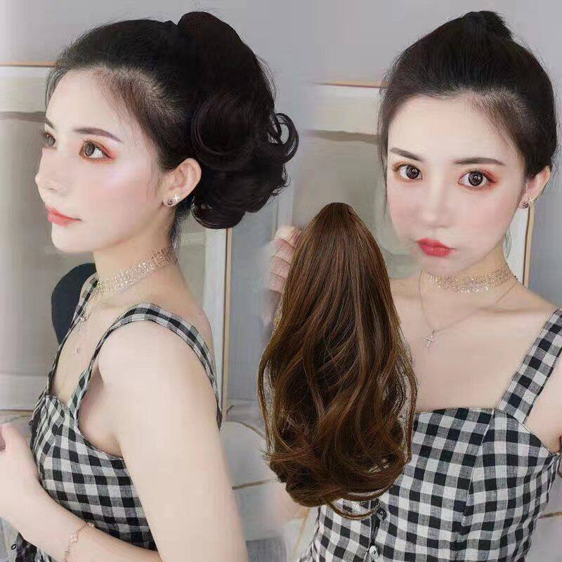 假发女短款马尾卷发梨花卷马尾