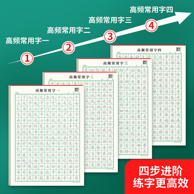 点阵控笔训练字帖楷书笔画笔顺偏旁部首一年级练字帖幼儿园幼小衔接硬笔书法练字本初学者儿童入门套装钢笔练