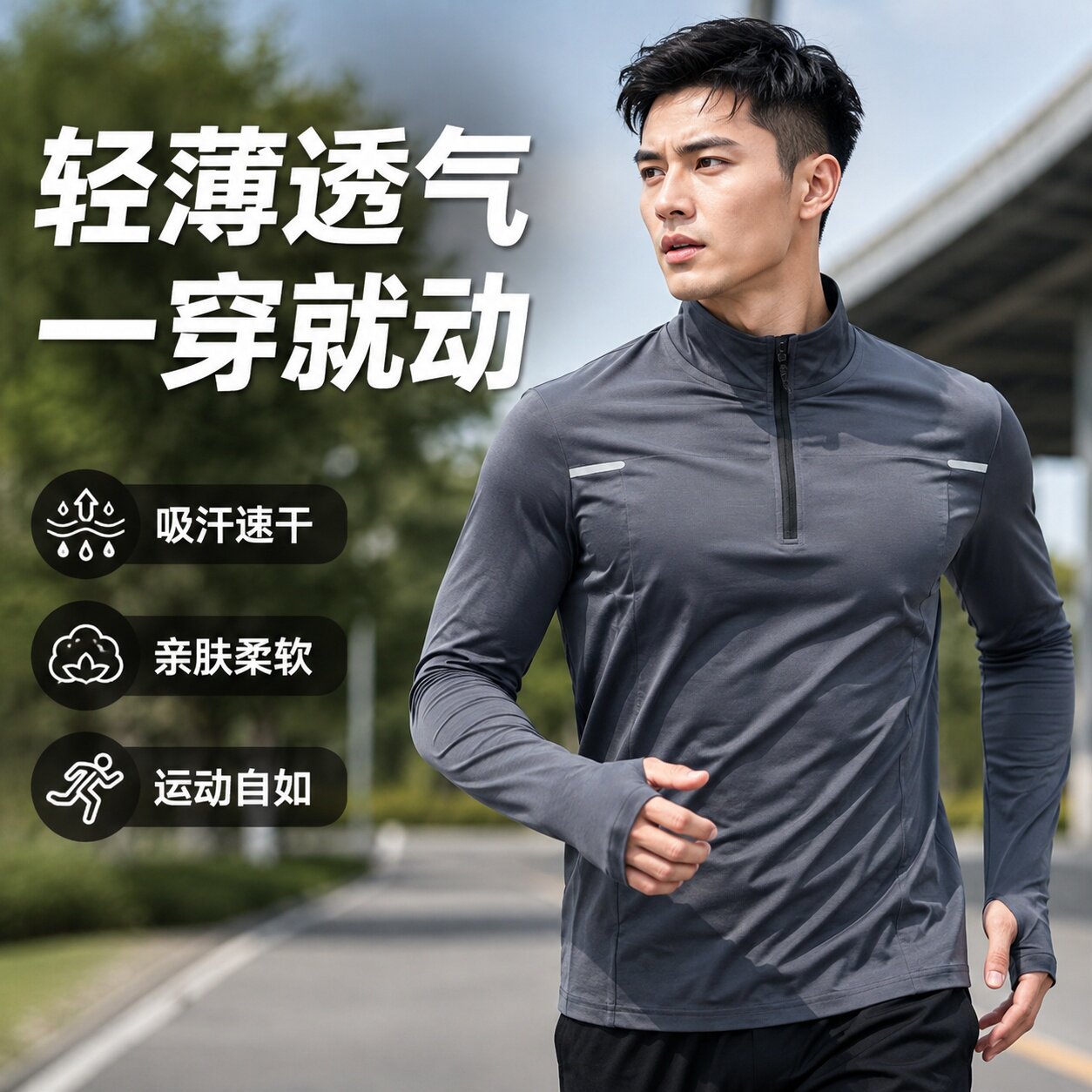 穿运动上衣户外训练，会束缚吗？图片