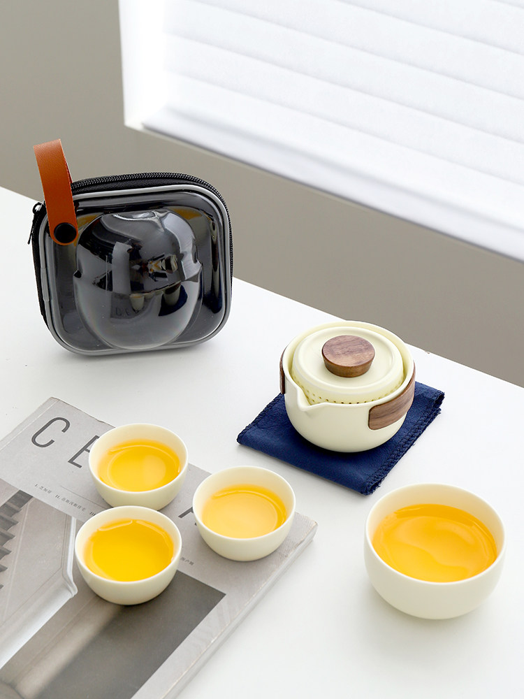 便携式旅行茶具套装轻奢高档快客杯户外功夫茶杯泡茶壶个人专用