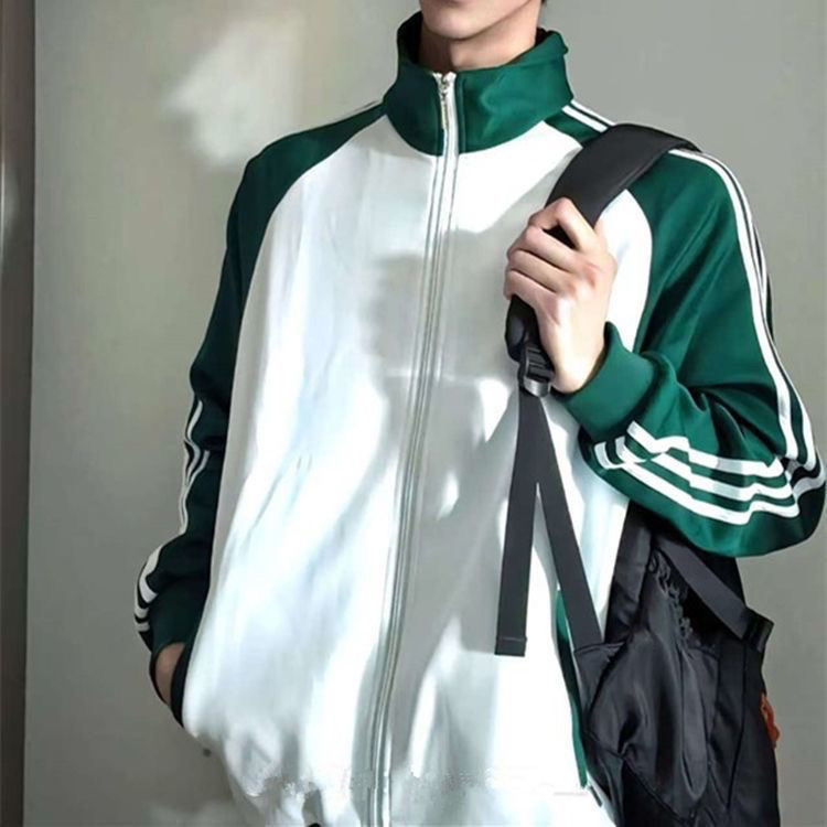 【放学等我】绿色校服喻繁同款南城七中陈景深外套三条杠cos服