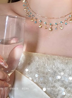 异域公主蓝锆贝壳项链