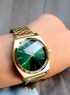 代购正品nixon尼克松 A0451919金绿色小清新中性男女防水金色腕表
