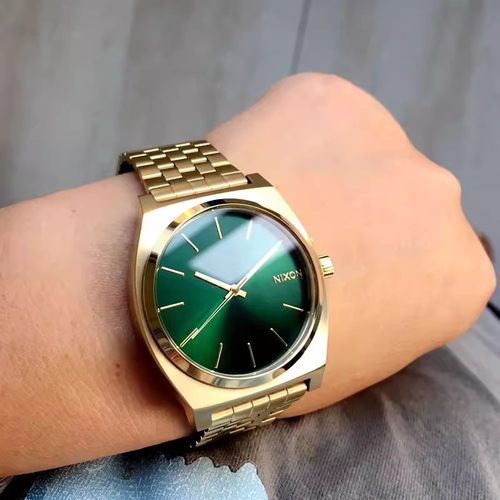 代购正品nixon尼克松 A0451919金绿色小清新中性男女防水金色腕表