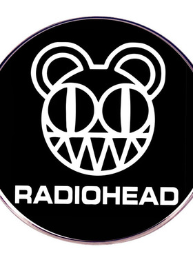 Radiohead电台司令胸针骷髅摇滚乐队音乐别针金属合金徽章配饰