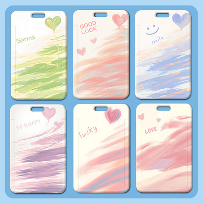 爱心圣诞树卡套学生饭卡校园校牌胸牌工作证门禁卡套小卡厂牌