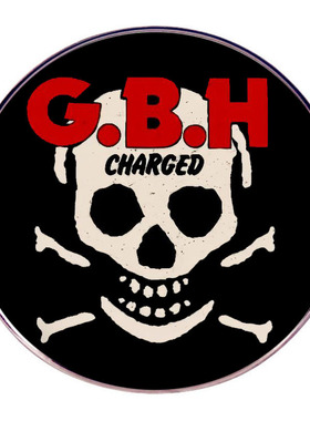 Charged GBH朋克不死胸针摇滚乐队别针胸章金属合金徽章配饰