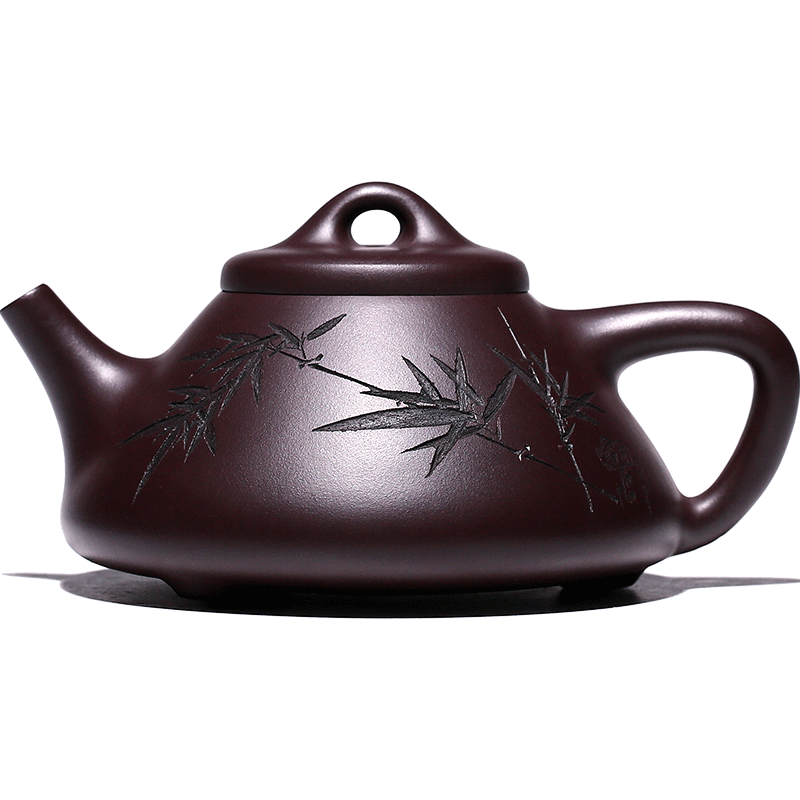 纯手工原矿功夫茶具子冶石瓢壶
