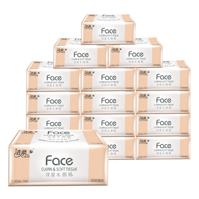 洁柔大号百花香味140抽面巾纸