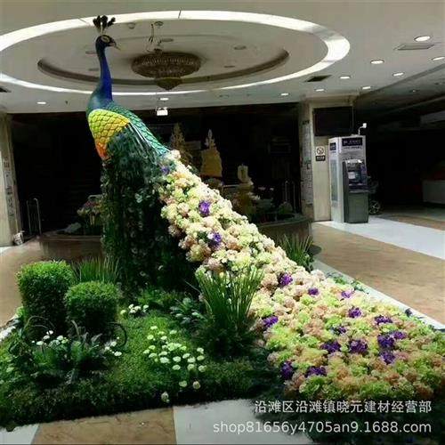 大型仿真绿雕工艺品动物造型国庆中秋节景观绿植雕塑户外摆件厂家