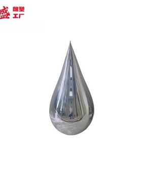 轻奢不锈钢镜面水滴雕塑商场酒店大堂室内别野装饰悬挂定制艺术品