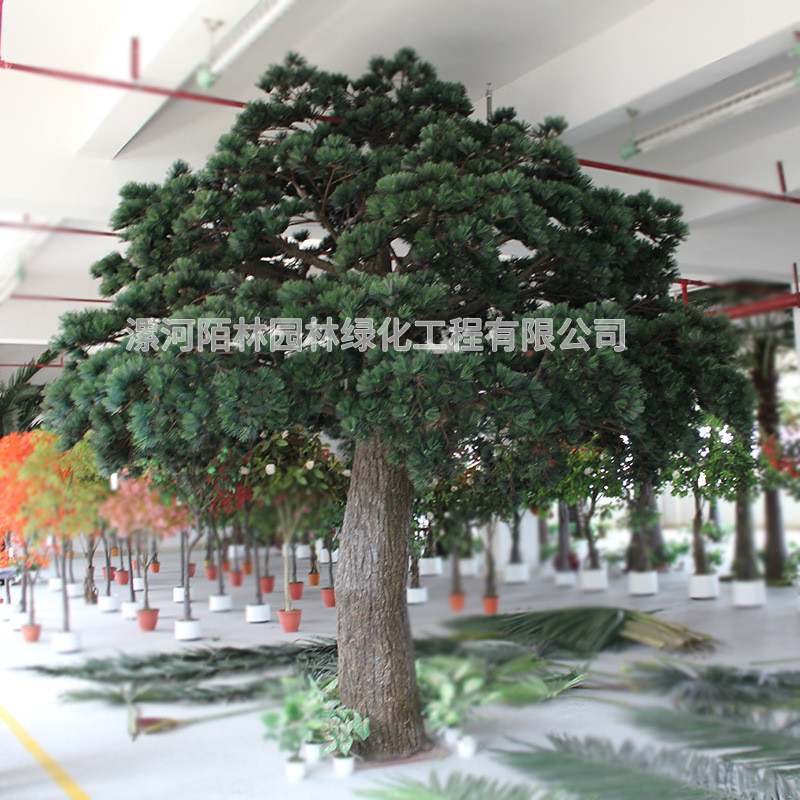 仿真松树迎客松造景茶楼饭店大型装饰造景设计假树罗汉松美人松