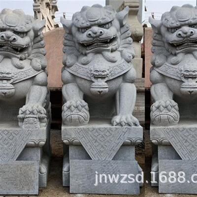 石刻镇墓狮厂家.米坟地石头狮子价格.米大门石狮子雕刻图片