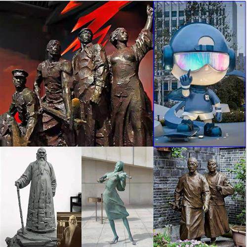 定制人物铜像雕塑玻璃钢校园铸铜半身古代史馆塑像名人雕像定制