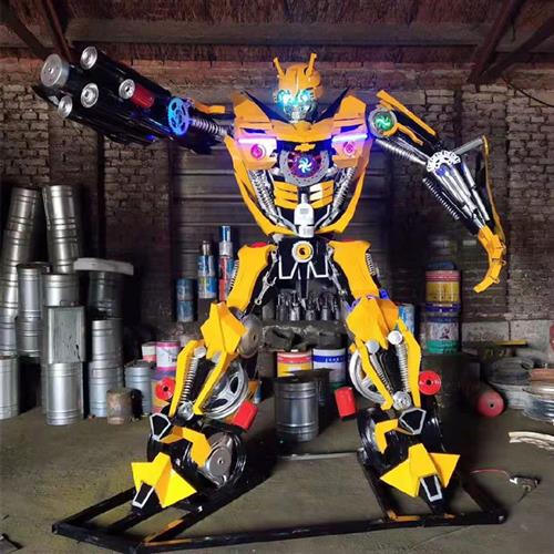 酒吧会所商场机械门口开业机器人铁艺模型雕塑摆件大型静动