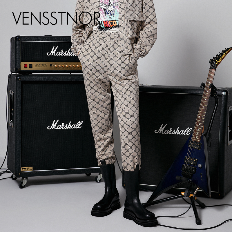VENSSTNOR维斯提诺21秋轻奢潮牌经典格纹通勤百搭女士长裤休闲裤