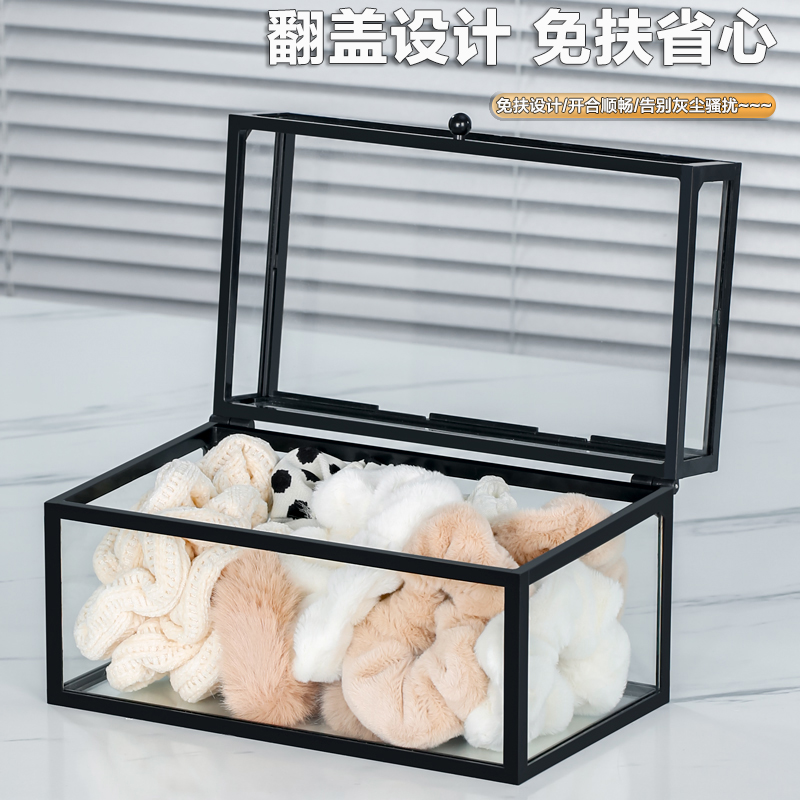 发饰收纳盒樱居透明玻璃
