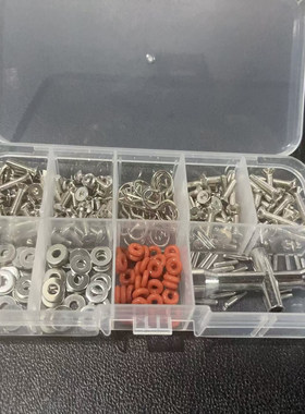 HSP1/10 遥控车零配件 270PCS不绣钢螺丝L2 M3平/圆头 螺丝工具盒