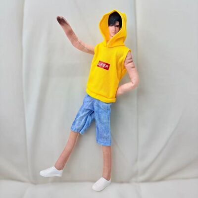 适合28厘米抽象老鼠干换装衣服美人鱼学生风潮玩时尚运动服球衣