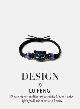 可爱小猫咪扎头发圈网红小皮筋ins风高颜值发绳送闺蜜手链两用