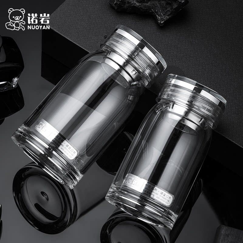 诺岩高硼硅玻璃杯单层无色透明水杯泡茶家用杯子耐用简约茶杯