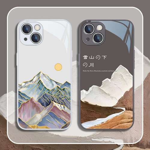 日照金山苹果手机壳高级感