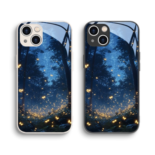 适用萤火虫iphone15promax手机壳17女款14苹果13pro男新款12mini星空11pro卡通小众xr可爱xsmax玻璃16plus套