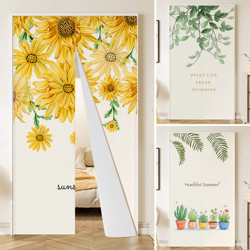 北欧空调门帘挡风帘免打孔遮挡帘