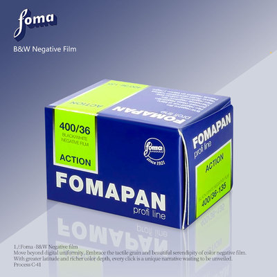 捷克Fomapan福马400/200/100 135 专业黑白胶卷东欧风格菲林