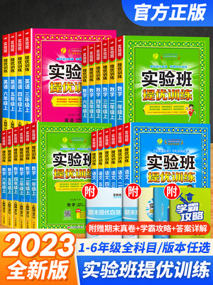 2023新版实验班提优训练一二年级上下册教材三四五六年级小升初真卷语数英课本人教版苏教版北师版一升二升三一年级试卷测试卷全套