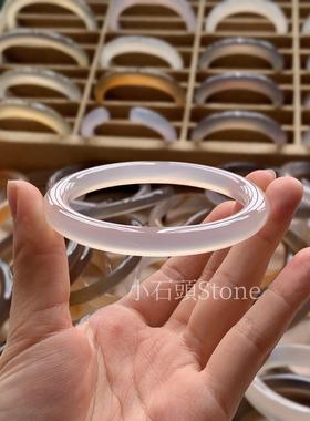 天然马料高冰小灯泡白月光荔枝冻玛瑙手镯翡翠玉髓镯子玉镯饰品