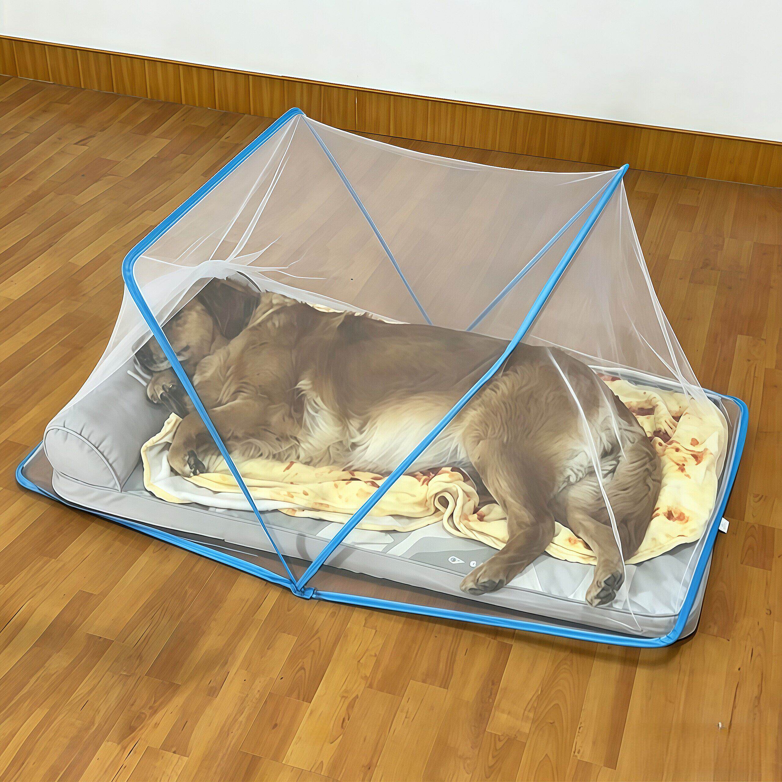 狗狗蚊帐夏天狗窝猫床睡觉防蚊罩户外家用可折叠防蚊帐篷宠物用品