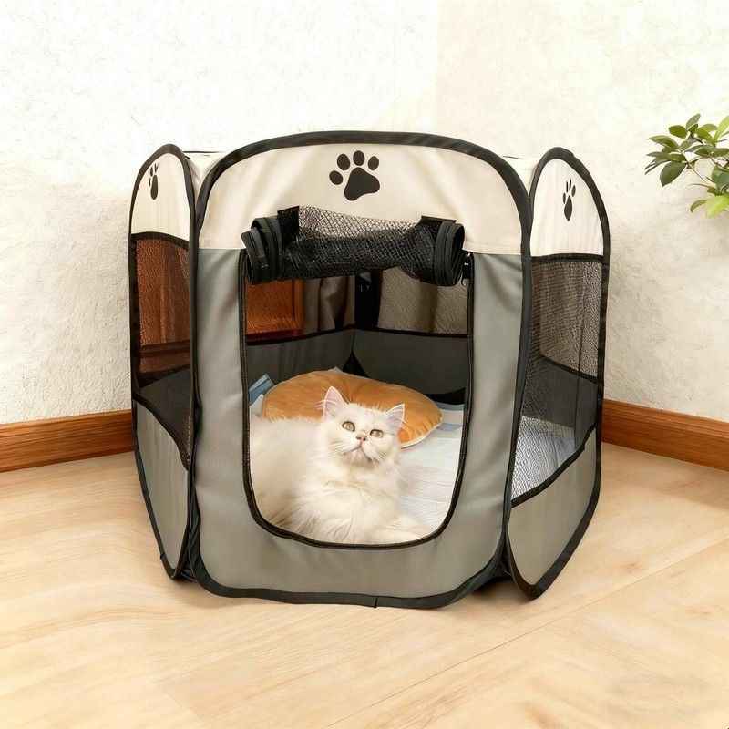 宠物围栏室内家用隔离防护栏可折叠封闭式猫窝狗窝生产房狗狗帐篷