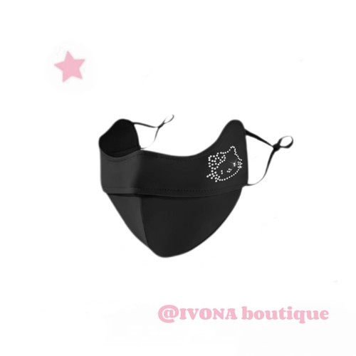 IVONA【防晒小猫^】美美过夏天 手工diy烫钻吸睛可爱少女口罩面罩
