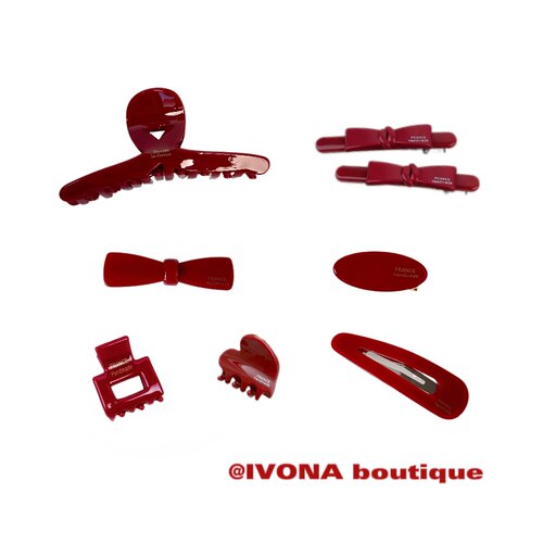 IVONA【红色系列】Happy new year！醋酸质感高级抓夹刘海夹发饰