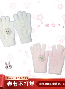 IVONA【一只小狗】超可爱！原创diy冬日保暖小动物氛围感手套