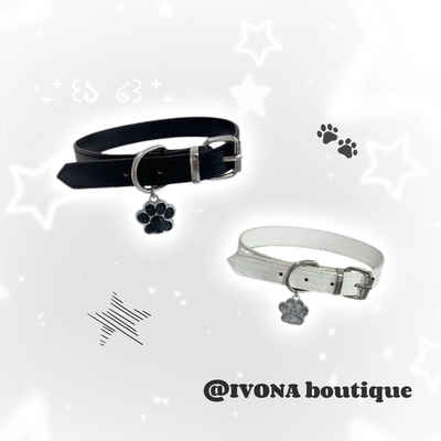 IVONA【小狗项圈^】原创diyY2k辣妹设计小狗爪印项圈chocker项链