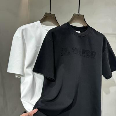 重磅烧花破洞做旧宽松重磅短袖