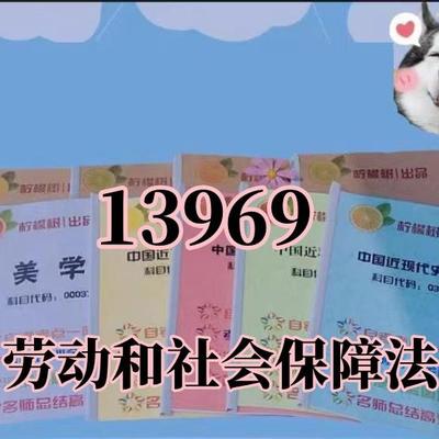 纸质版 13969劳动和社会保障法  资料自考笔记过关无需课本考点重点密训  模拟练习题  考纲考点小抄资料