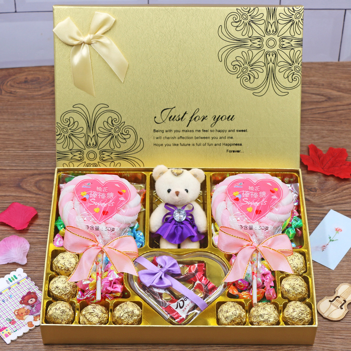 德芙巧克力棒棒糖礼盒装女神节礼物创意糖果送男女孩儿童女生礼品